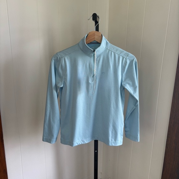 Southern Tide Boys (8-10) Backbarrier Performance 1/4 Zip Pullover Blue NWT - Picture 2 of 10
